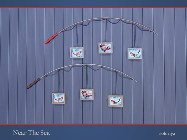 The Sims Resource - Near The Sea Fishing Rod Wall Deco