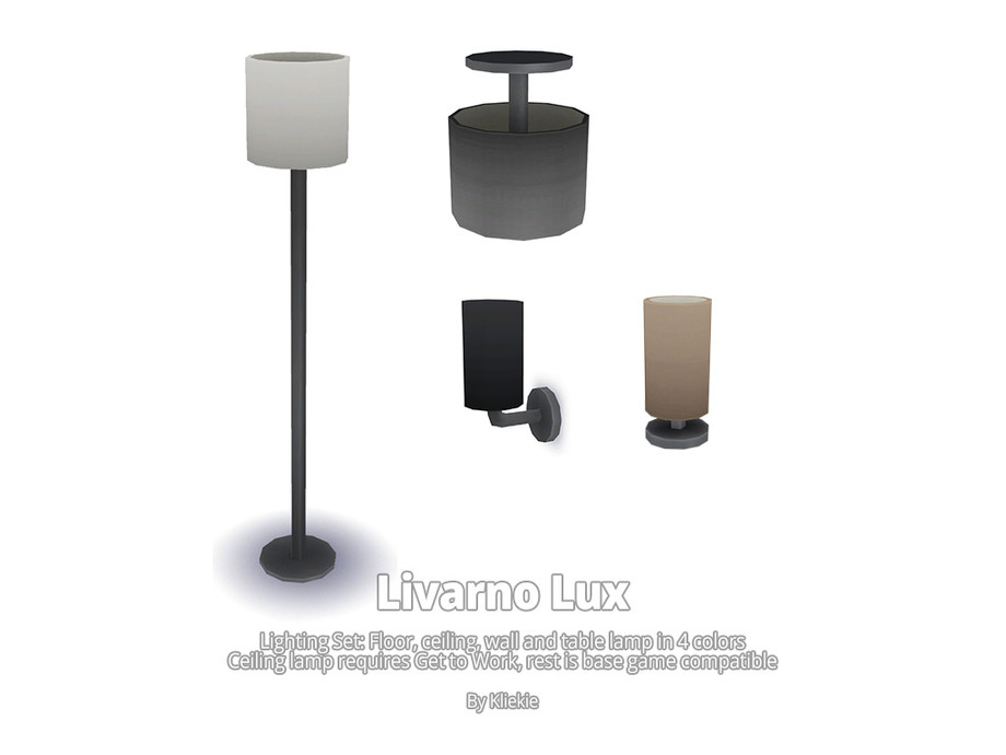 The Sims Resource - Livarno Lux Lighting Set-REQUIRES GET TO WORK