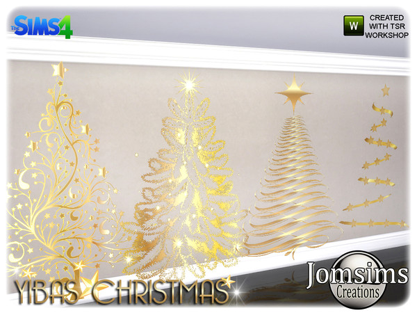 Sims 4 — yibas wall stickers by jomsims — yibas wall stickers