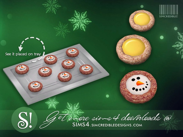 Sims 4 — Holiday Yummies - biscuit *decor only* by SIMcredible! — by SIMcredibledesigns.com available at TSR 2 colors