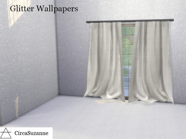 Sims 4 — Glitter Wallpapers by circasuzanne2 — Glittery wallpapers in 4 swatches to decorate your sims' houses.
