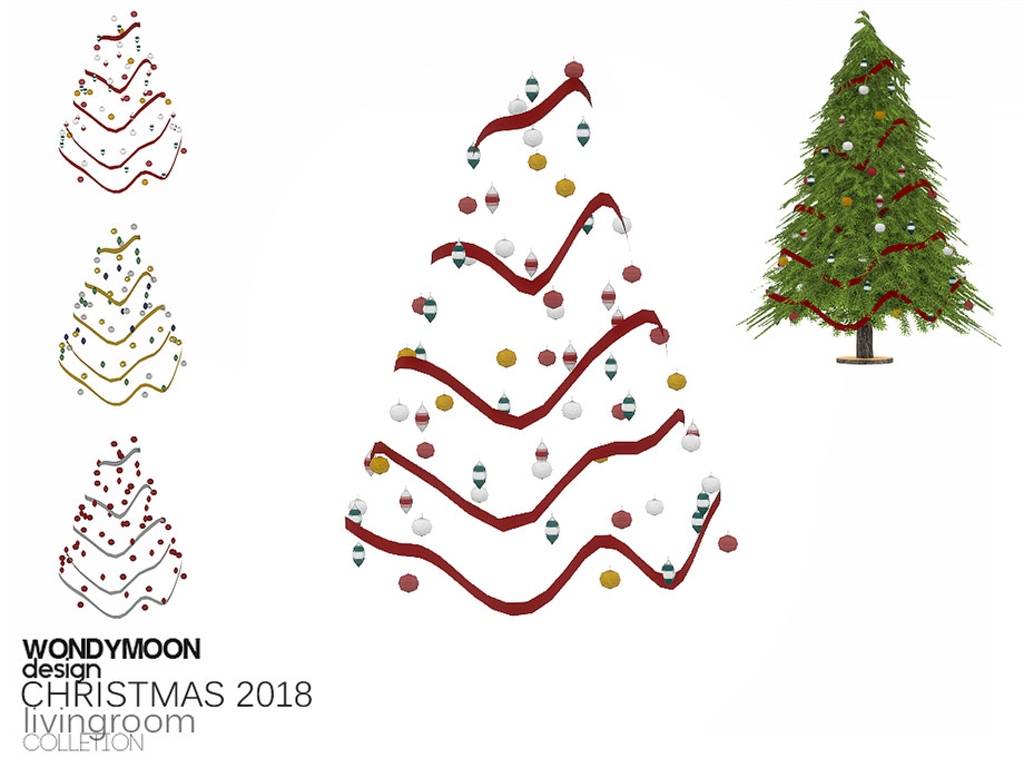 The Sims Resource - Christmas 2018 Christmas Tree Ornaments