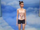 Sims 4 — cute PANDA top by jaguar1326 — simple top with panda