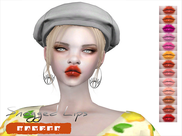 Sims 4 — Snogged Lips 1 by zhayzen — thanks!!! please don't re-edit and upload it again