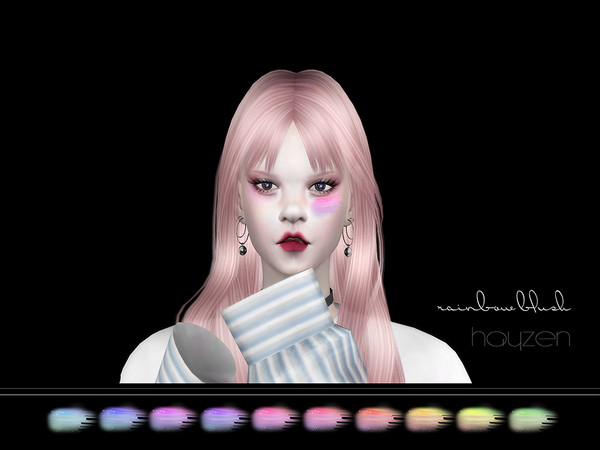 Sims 4 — Rainbow Blush 1 by zhayzen — thanks!!! please don't re-edit and upload it again