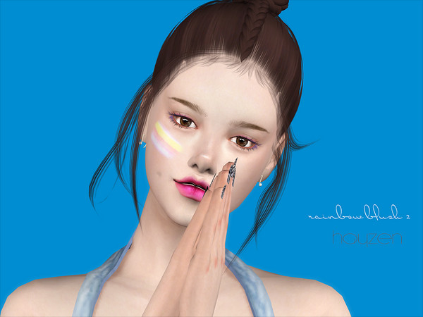 Sims 4 — Rainbow Blush 2 by zhayzen — thanks!!! please don't re-edit and upload it again