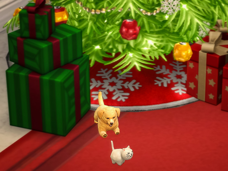 Позы Рождественский щенок от KelpieDog для Симс 4