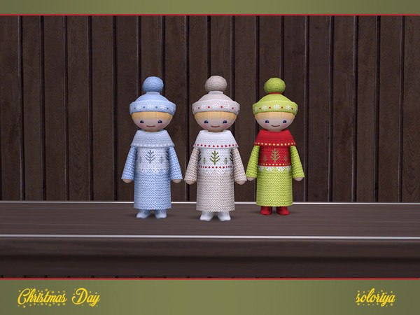 Sims 4 — Christmas Day. Decorative Doll by soloriya — Christmas decorative doll. Part of Christmas Day set. 3 color
