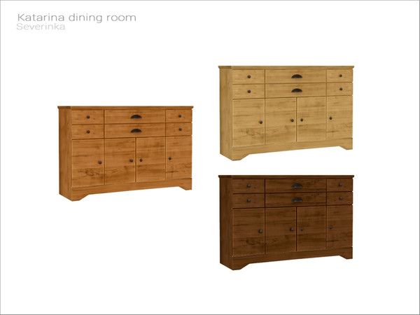 Sims 4 — [Katarina dining] - low cupboard by Severinka_ — Low cupboard (functional dresser) From the set 'Katarina dining