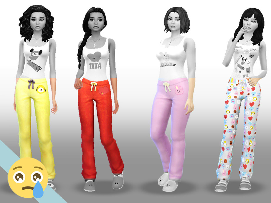 The Sims Resource - BTS BT21 Pajama Pants