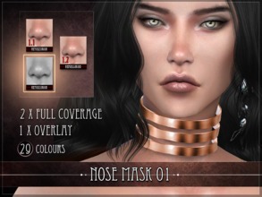 Sims 4 — Nose mask 01 Overlay Version by RemusSirion — Nose mask 01 Overlay Version This one is to use with overlay skins