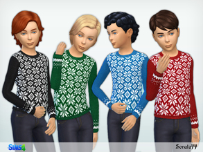 Sims 4 — S77 boy 26 by Sonata77 — Sweater for boys. You may use it for girls too. Base game. New item. 4 colors.
