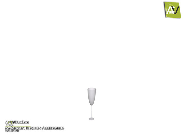 Sims 4 — Magnolia Champagne Glasses    by ArtVitalex — - Magnolia Champagne Glasses - ArtVitalex@TSR, Dec 2017