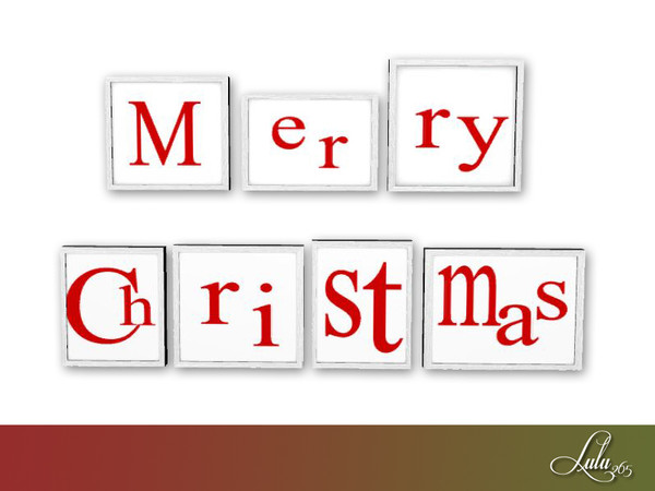 Sims 4 — Yuletide Living Merry Christmas Decor  by Lulu265 — Part of the Yule Tide Living Set