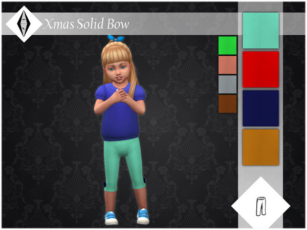 Sims 4 — Xmas Solid Bow Bottom by AleNikSimmer — I'm doing some recolors of BG/Packs items to match a kind of xmas vibe.