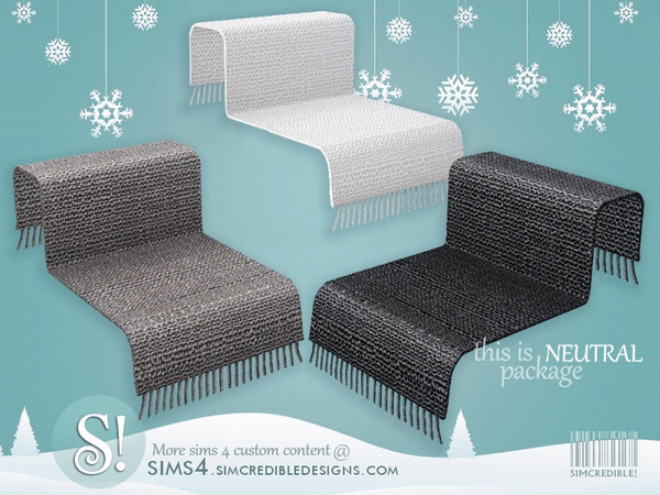 Sims 4 — Estrela Blanket - neutral colors by SIMcredible! — by SIMcredibledesigns.com available at TSR 3 colors