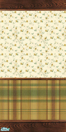Sims 2 — Sunflower Kitchen Set - Wall Five by jyackley01 — Part of the Sunflower Kitchen Set.