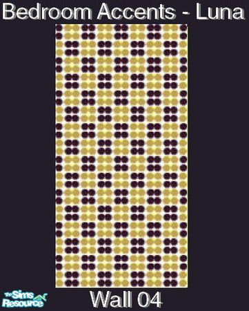 Sims 2 — Bedroom Accents - Luna - Wall 04 by Waverly — The Bedroom Accents collection consists of new beddings, rugs,