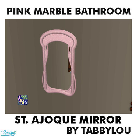 Sims 2 — TL - Pastel Pink Marble StAjoque Mirror by TabbyLou — St. Ajoque Mirror for Pastel Pink Marble Bathroom.