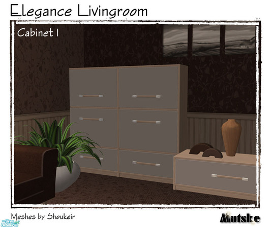 Sims 2 — Elegance Living - Cabinet 1 by Mutske — Elegance Living. All Recolors from the "Arizona Set" by