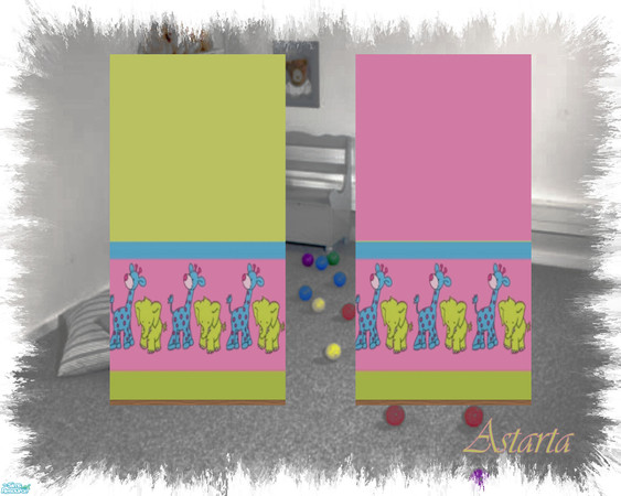 Sims 2 — Color Kids by Astarta — Colorfull painted walls for the kids.