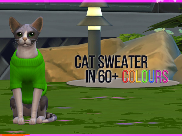 Sims 4 — Cat Sweater Recolor by mayrez — This is the Cats and Dogs sweater for cats recolored. Pick and choose as many