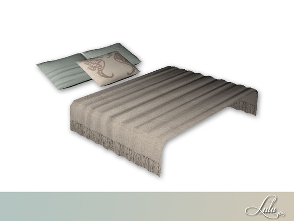 Sims 4 — East Coast Bedroom Bed Decor by Lulu265 — Part of the East Coast Bedroom Set