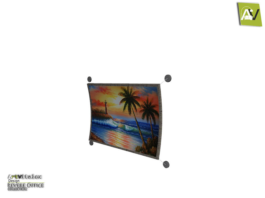 The Sims Resource Revere Curved Wall Painting
