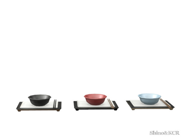 Sims 4 — Japan Dining - Place Setting by ShinoKCR — Dining Room Furniture with a japanese touch in Clutter new uploaded