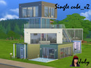 Sims 4 — Single Cube_v2 by july1996 — The house is consist of six squares,and there are a open swimming pool,small stage
