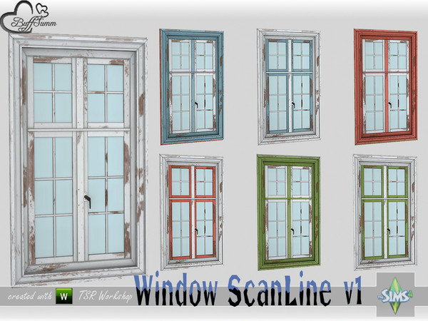 Sims 4 — WindowSet ScanLine Single 1x1 v1 R by BuffSumm — Part of the *Window Set ScanLine* Created by BuffSumm @ TSR