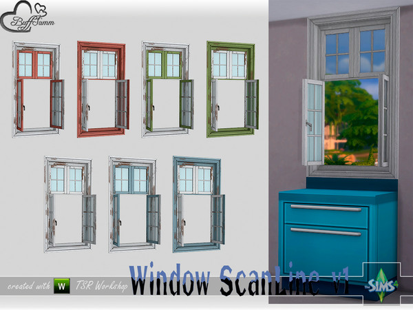 Sims 4 — WindowSet ScanLine Counter 1x1 v1 open R by BuffSumm — Part of the *Window Set ScanLine* Created by BuffSumm @