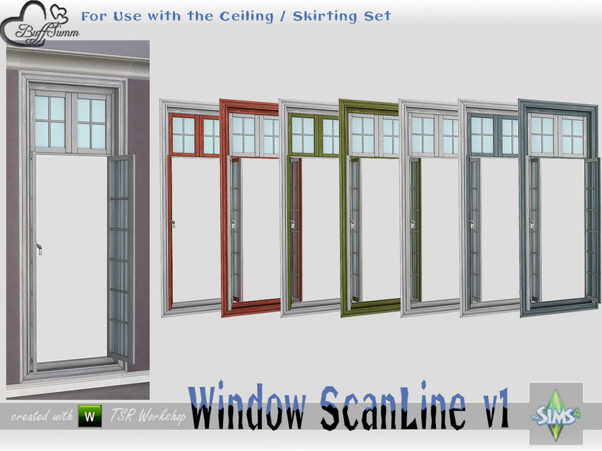 The Sims Resource - WindowSet ScanLine Full 1x1 v1 ceiling open