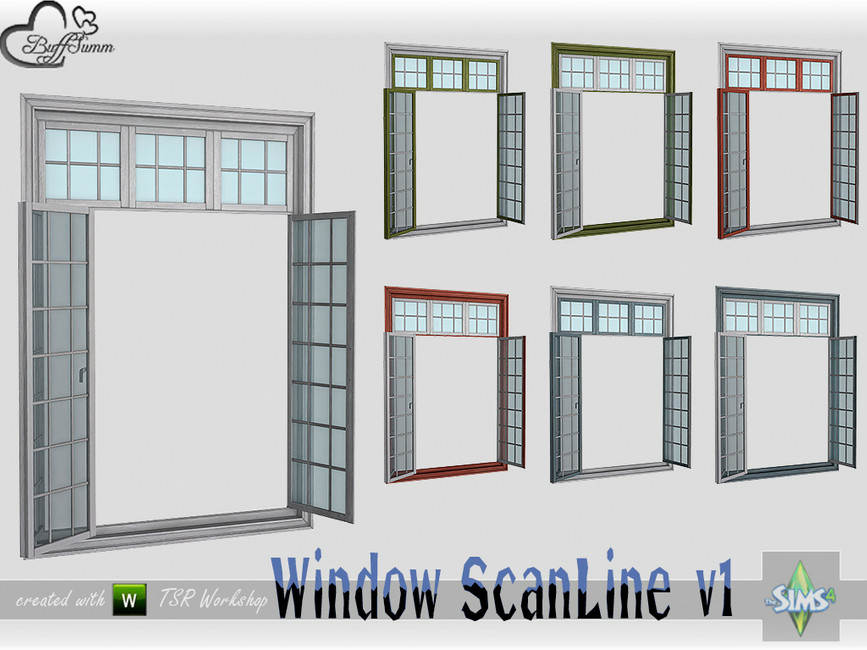The Sims Resource - WindowSet ScanLine Full 2x1 v1 open
