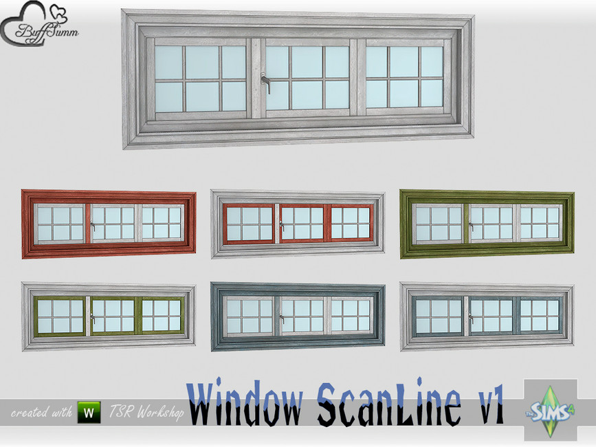 The Sims Resource - WindowSet ScanLine Privacy 2x1 v1
