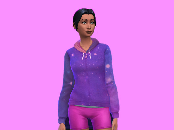 Sims 4 — Galaxy Hoodie by DanielKlein — Hoodie with space illustration, because you are different. (Almost)
