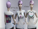 Sims 4 — LGBT Pride Shirts (Female Only) by CheshireFoxx — A bunch of LGBT Pride shirts so your sims can show off their