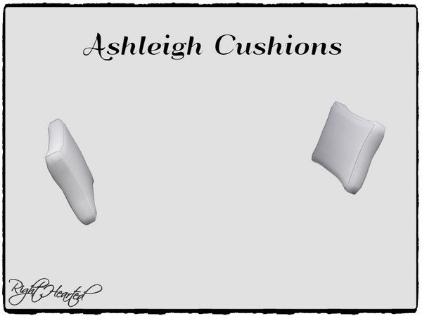Sims 4 — Ashleigh Cushions by RightHearted — Tailor your loveseats and sofas with these grey beige oversized pillows. You
