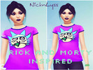 Sims 4 — Rick and Morty Inspired Tshirt by nickandlyss — I was inspired by Rick and Morty to make this. All painted by
