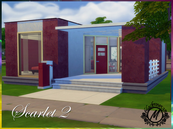 Sims 4 — Scarlet 2 Starter by blackrose538 — Version 2 of my contemporary Starter home Scarlet. It can host a single Sim