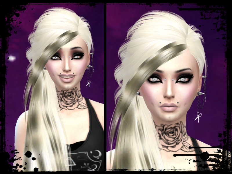 Sims 4 - Rose neck tattoo by MaruChanBe2 - Neck tattoo for girls (and boy.....