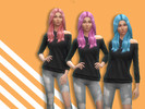 Sims 4 — Kaylee922 - Jewel Toned Long Wavy Hair Base Game Recolor by Kayleee922 — A Base Game recolor of long wavy hair