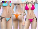 Sims 4 — Basic String Bikini bottoms by unipatronus — String bikini bottoms in brights and pastels, matches my basic