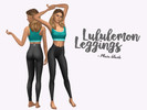 Sims 4 — Lululemon Leggings by SuperSimsGurl — These are high-waisted leggings. They come in two different swatches. One