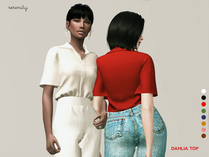 Sims 4 — Dahlia Top by serenity-cc — - 10 swatches - custom thumbnail