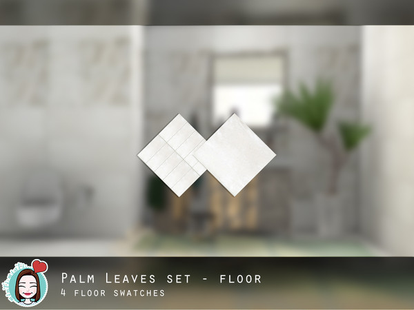 Sims 4 — Palm Leaves Floor by MintiMinti — Feel free to comment 