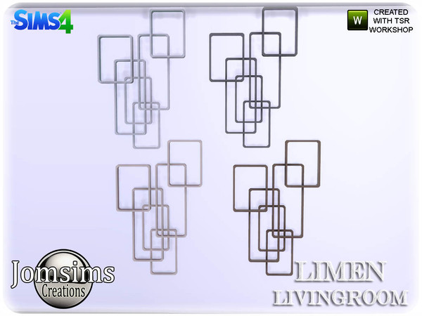 Sims 4 — Limen livingroom wall sculpture by jomsims — Limen livingroom wall sculpture