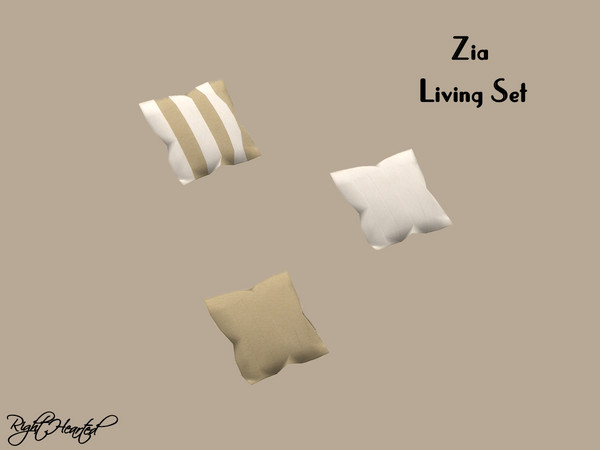 Sims 4 — Zia Pillow (Left) by RightHearted — Soft, 100% linen pillow. You can find it in: Buy category/Decoration/Misc.