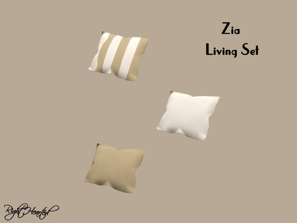 Sims 4 — Zia Pillow (Right) by RightHearted — Soft, 100% linen pillow. You can find it in: Buy category/Decoration/Misc.