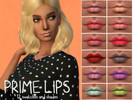 Sims 4 — Prime LipStick Set by Paradox_Sims — Set of 12 shades of LipStick. Mostly natural colors, with a few wacky